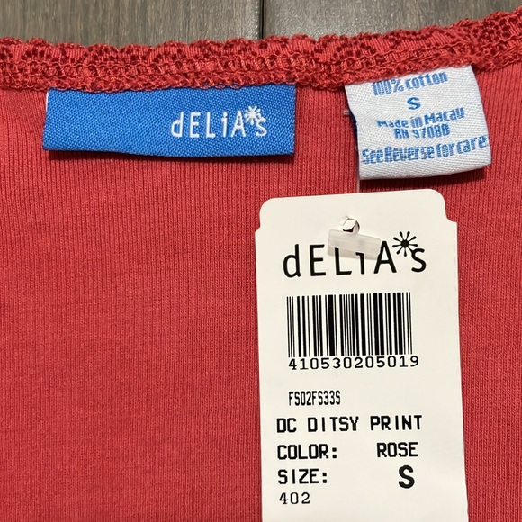 NWT Y2K Vintage dELiA*s Ditsy Print Tank Top Size S - Picture 5 of 7